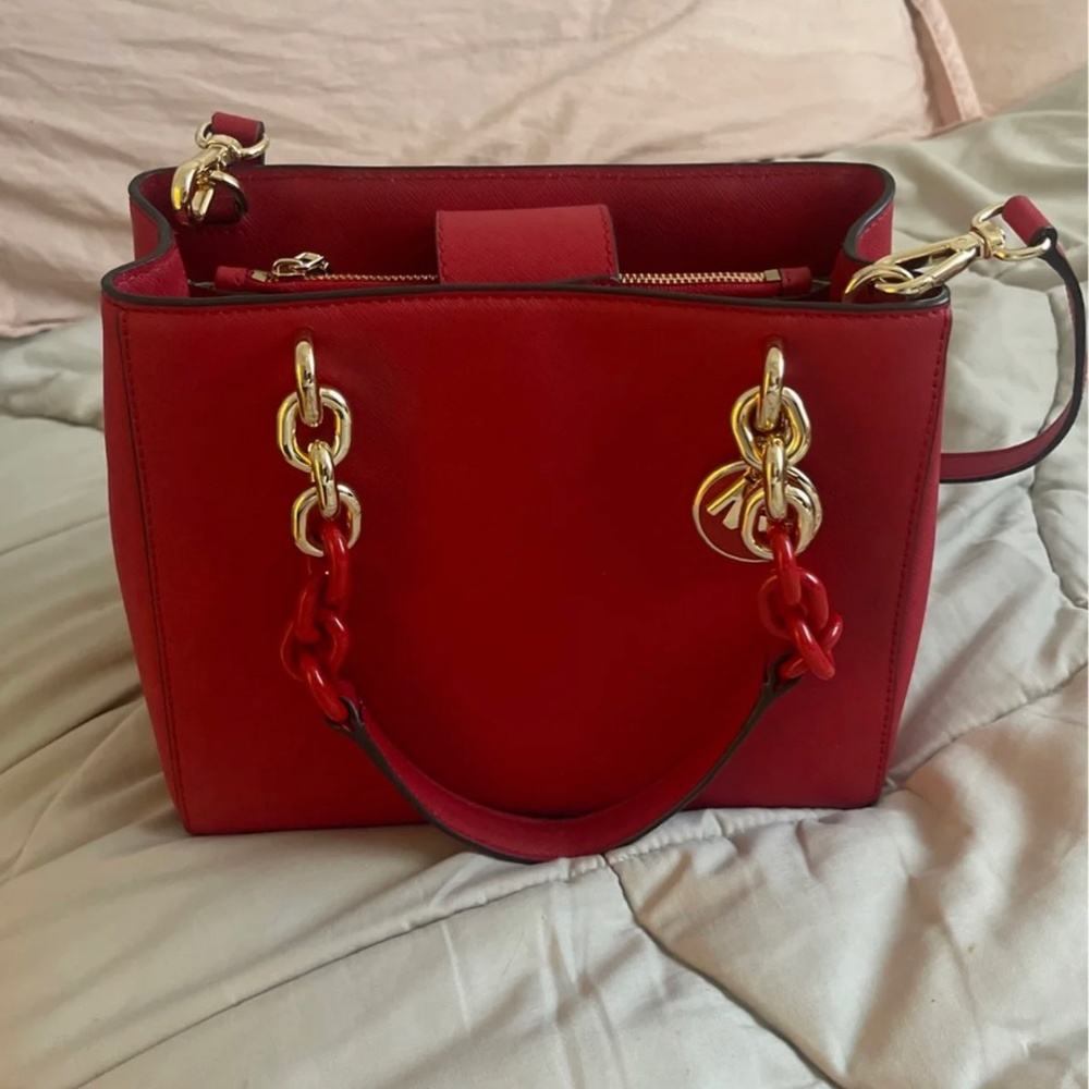 Red Michael Kors Purse